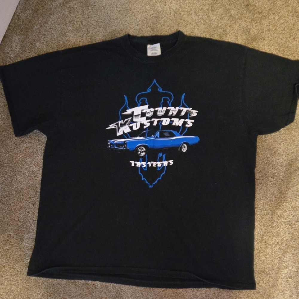 Port and Company Black and Blue Short Sleeve Tees